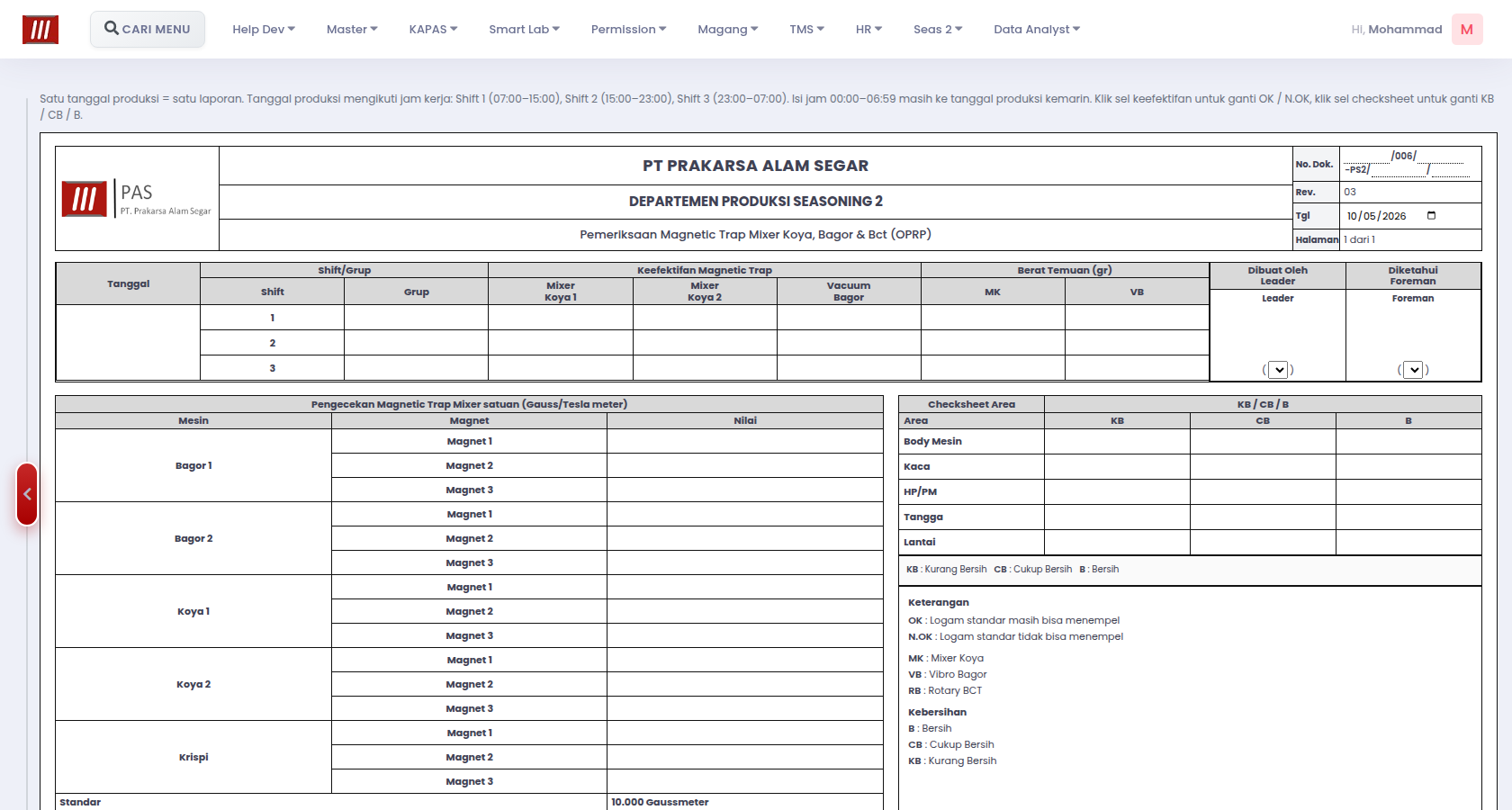 Magnetic trap sheet