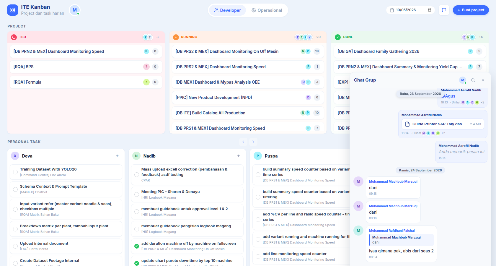 Help Dev group chat