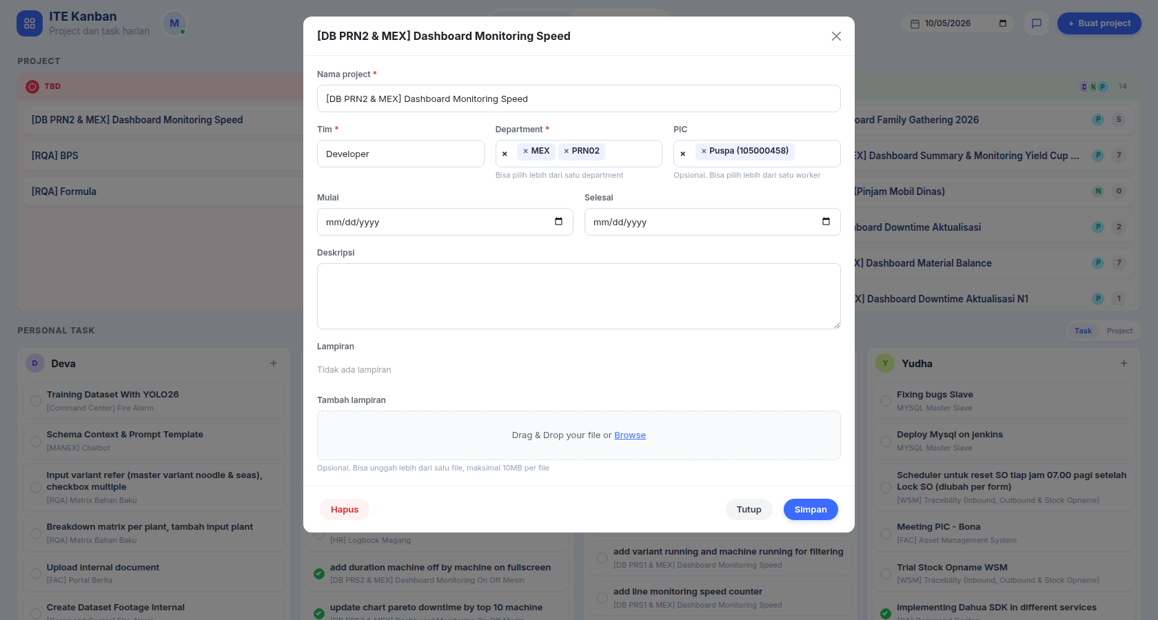 Help Dev project card