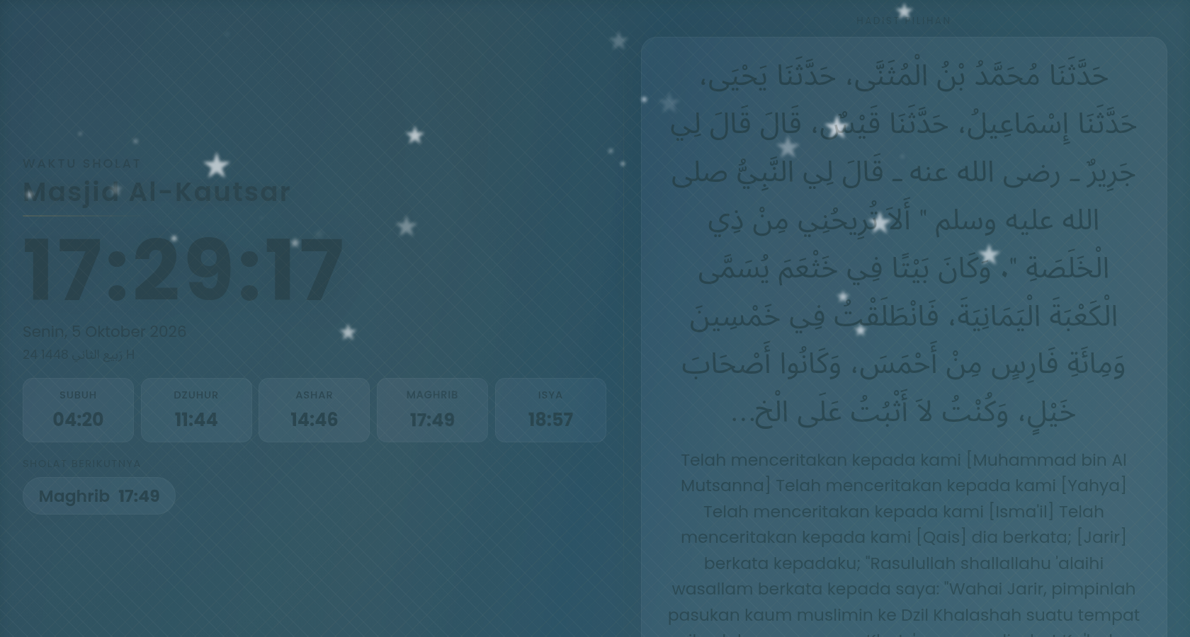 Prayer time display